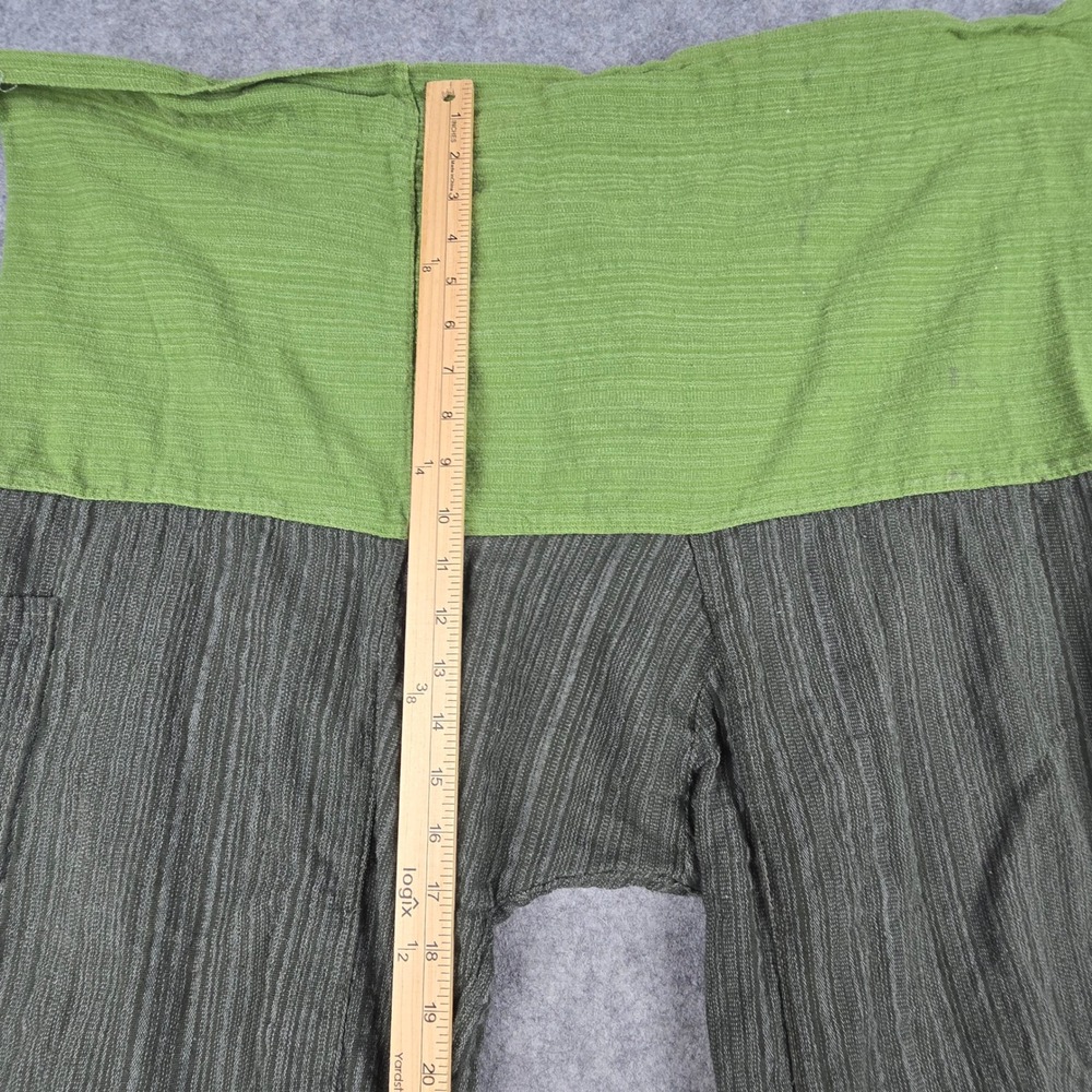 Unbranded Thai Fisherman Pants Unisex‎ One Size Green Olive Wrap Tie Wide Leg - Picture 5 of 7